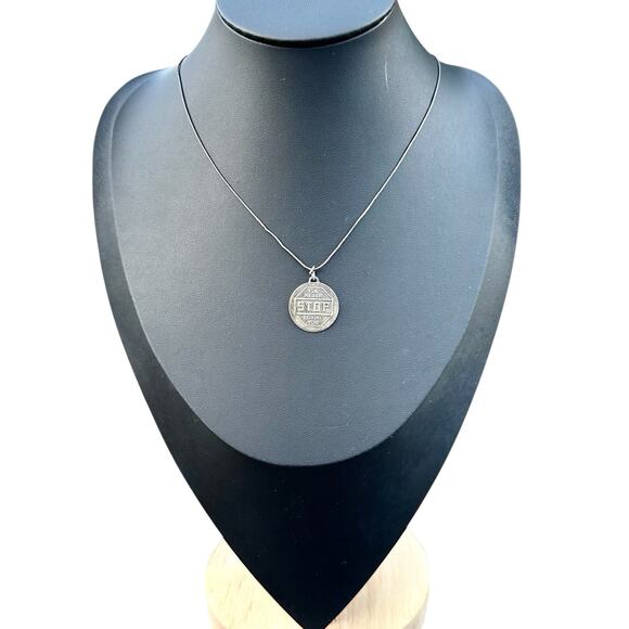 Gothic Vintage Sterling Silver “Never Stop Loving You” Necklace 925 Obsessive - Picture 2 of 6